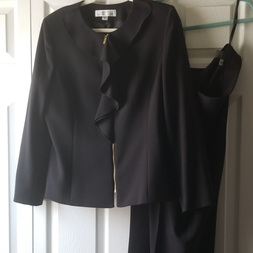 2 piece black suit